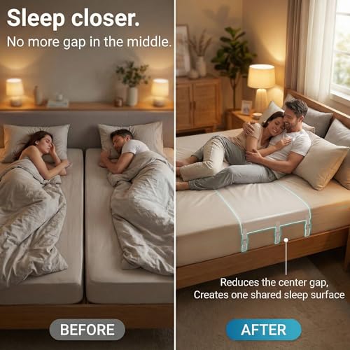 Twin to King Bed Bridge Converter - Split King Gap Filler Mattress Connector