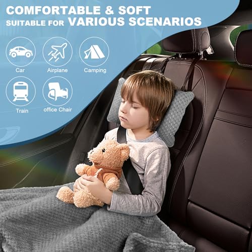 Travel Blanket Set with Inflatable Pillow & Carry Bag - Compact & Soft