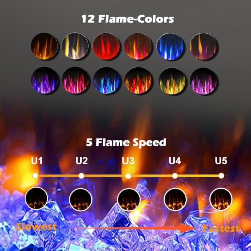 72-Inch Ultra-Thin Linear Electric Fireplace Recessed Wall Mounted Heater