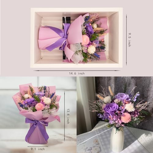 Preserved Rose Bouquet - Eternal Flower Gift for Anniversary & Birthday