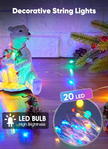 Brightown Multicolor Fairy Lights 12 Pack Battery Operated Holiday Decor