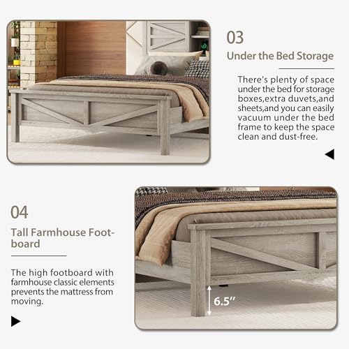 3-Piece Full Bedroom Set with Storage Platform Bed, Nightstand, and Dresser