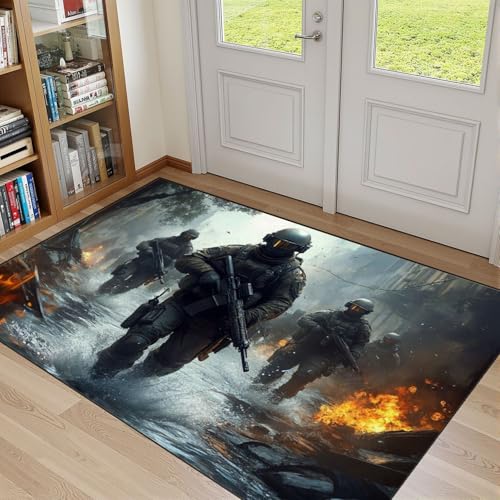 Gaming Area Rug 32"x48" Washable Non-Slip Entryway Mat for Teen Bedrooms