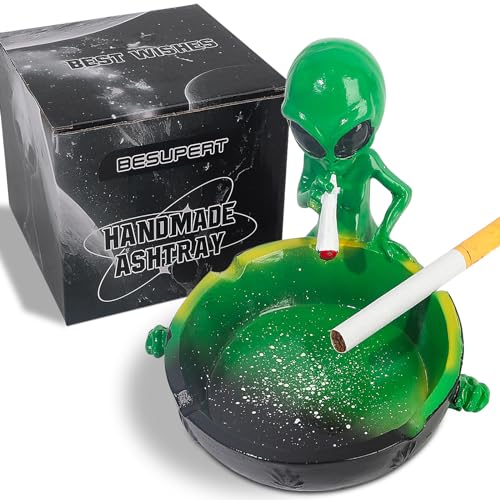 Hand-Painted Resin Ashtray - Cool Fantasy Home Decor for Smokers