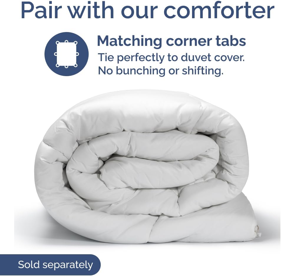 Skiennix Queen Duvet Cover Set - Extra Soft 90" x 90" Hotel Luxury with 2 Pillow Shams - Easy Care & Fade Free (Ice Blue)