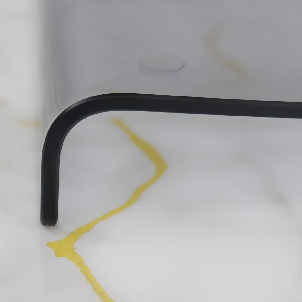 Tempered Glass Cutting Board for kitchen with Counter Lip, Glass Chopping Board, Scratch-Resistant,Non-Slip (Gray)