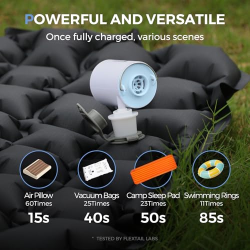 Portable Air Pump with Camping Light - USB Rechargeable Mini Pump