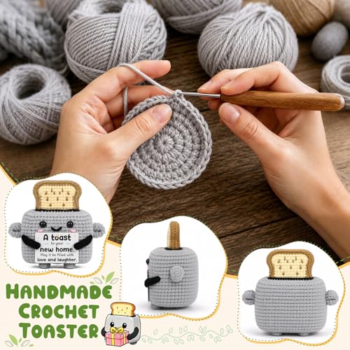 Handmade Crochet Toaster Decor - Cute New Home Gift Keepsake