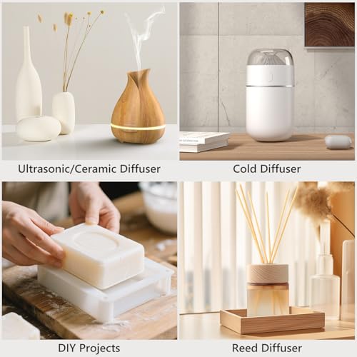 Luxury Fragrance Oil Set, 6 Premium Aromatherapy Scents for Home Diffusers