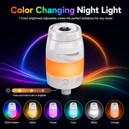 2-in-1 Galaxy Star Projector Night Light with 13 Projection Films
