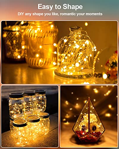 HOBAYS 20 Pack Battery Operated Fairy Lights 3.3ft Warm White LED
