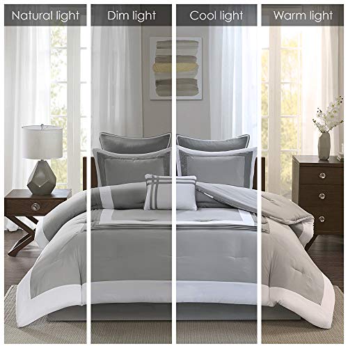 Gray Down Alternative Comforter Set, King Size, 3 Pieces