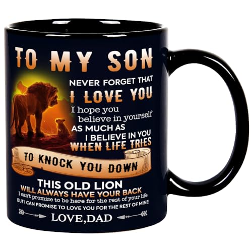 To My Son Gift Coffee Mug - Fatbaby Birthday Dad to Son 11oz Black Tea Cup