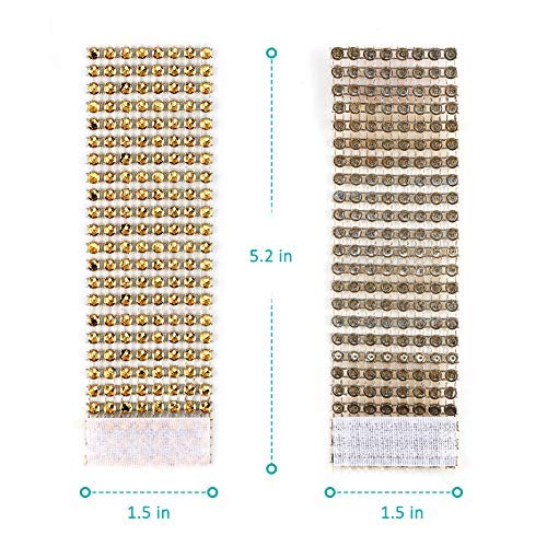 100pcs Gold Napkin Rings with Velcro, Decorative Table Setting Buckles