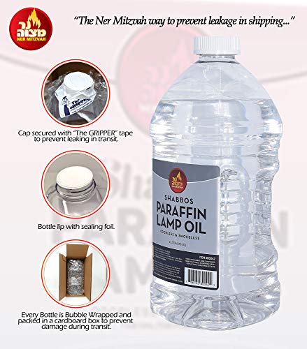 Ner Mitzvah 2L Paraffin Lamp Oil - Clear Smokeless Odorless Fuel for Indoor & Outdoor Use