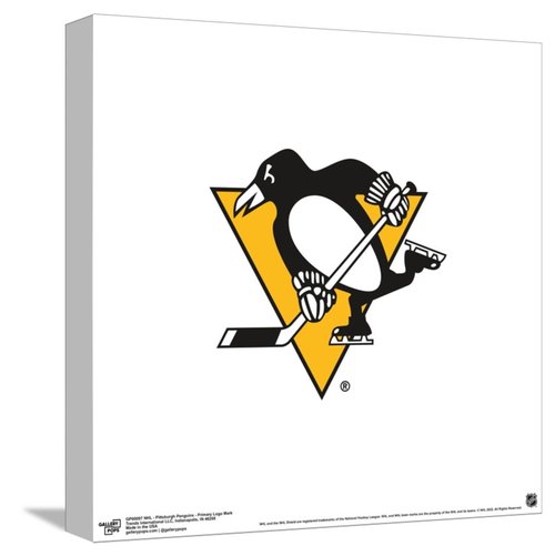 Trends International Gallery Pops NHL Pittsburgh Penguins - Primary Logo Mark Canvas Wall Art, Unframed Version, 12" x 12" Gallery Pops Canvas Wall Art