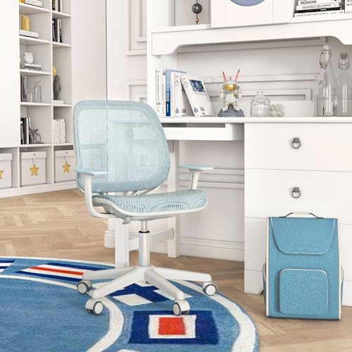 Adjustable Kids Ergonomic Desk Chair with Mesh Back and Sit-Brake Casters