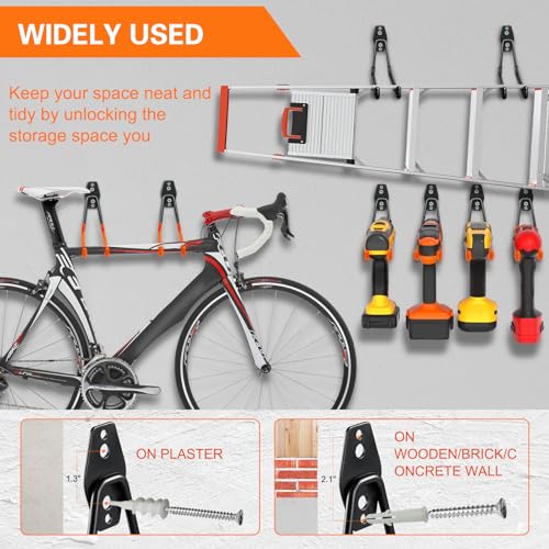 12-Pack Heavy Duty Garage Storage Hooks Wall Mount Utility Hangers