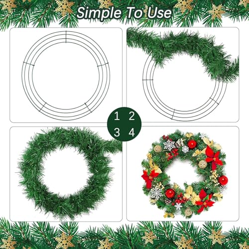 12 Pack 12-Inch Metal Wreath Frames Ring for DIY Christmas — Round 12 Pcs