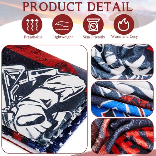 Proud Veteran Blanket 60x50 Inches - 4 Pack, Patriotic Gifts for Men, Vietnam & Military Retirement