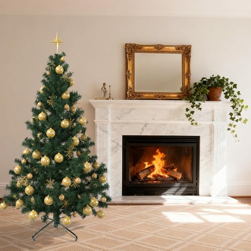 Heavy-Duty Folding Christmas Tree Stand for 3-7 ft Artificial Trees