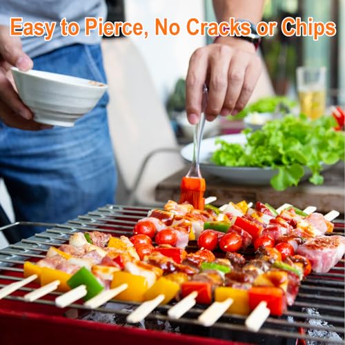 200-Piece Bamboo Appetizer Skewers, 6-Inch Flat Paddle Cocktail Picks
