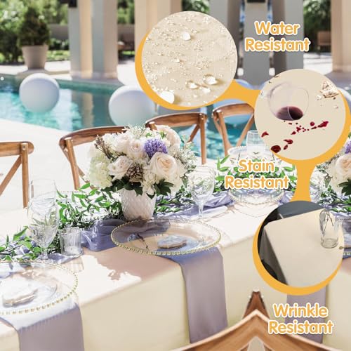 6-Pack Rectangle Tablecloths 60x102 Inch, Premium Polyester Table Covers