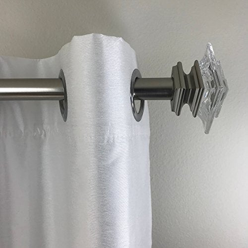 No-Drill Curtain Rod Brackets for Vertical Blinds - Set of 3, White
