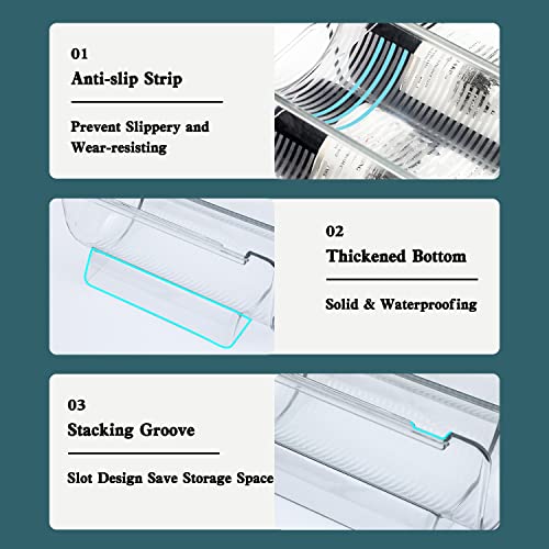 Stackable Wine Rack and Water Bottle Organizer for Fridge, Set of 2