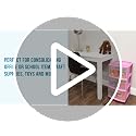 3-Tier Rolling Storage Cart with Clear Plastic Drawers, White Organizer