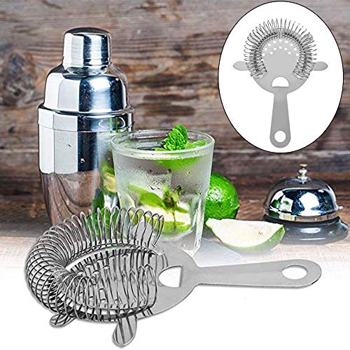 Stainless Steel Cocktail Strainers 2 Pack - Bar & Home Bar Tools for Ice & Fruit Filtration