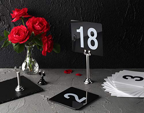 1.5-Inch Harp Clip Table Number and Place Card Holders, Silver, Set of 12