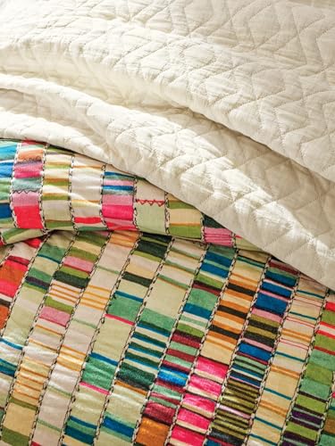 Penelope Stripe Multi Stripe Cotton Coverlet - Twin/Twin XL