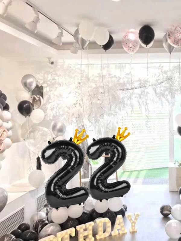 40-Inch Black Number 2 Balloons by [Brand Name] - Perfect for 2nd Birthday Party Decorations