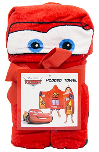 Jay Franco Kids Disney Pixar Cars Hooded Towel - 22" x 51" Cotton Wrap