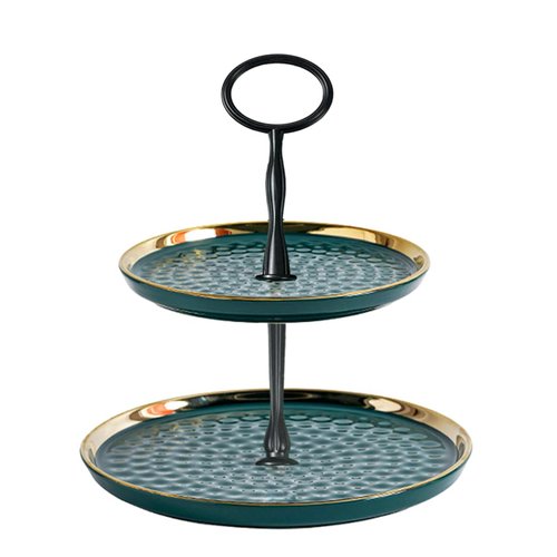 ROSE CREATE 8 Sets 15’’ 3-Tier Cake Tray Stand Handle, Multi-tier Metal Dessert Fruit Center Rod Heavy Duty Hardware Holder for Wedding Party Birthday Cupcake Platter Stand Fittings - Black Oval
