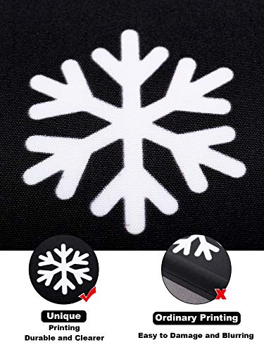 Boao Christmas Porch Banner - Welcome Snowflake Deer Tree Signs, 2 Pack