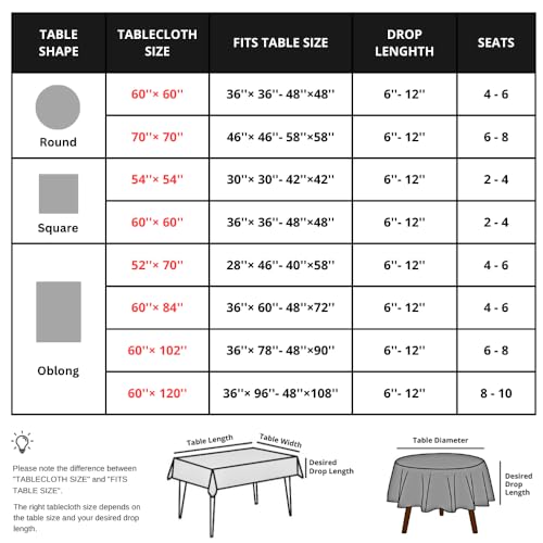 VEDACHIC Christmas 52x70 Inch Tablecloth Rectangular Red Green Plaid Polyester Waterproof