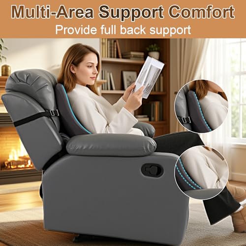 Extra Long Lumbar Support Pillow for Recliner Chair - Ergonomic Memory Foam Cushion
