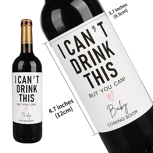 Pregnancy Announcement Wine Labels Set of 10 - Waterproof Baby Reveal Stickers