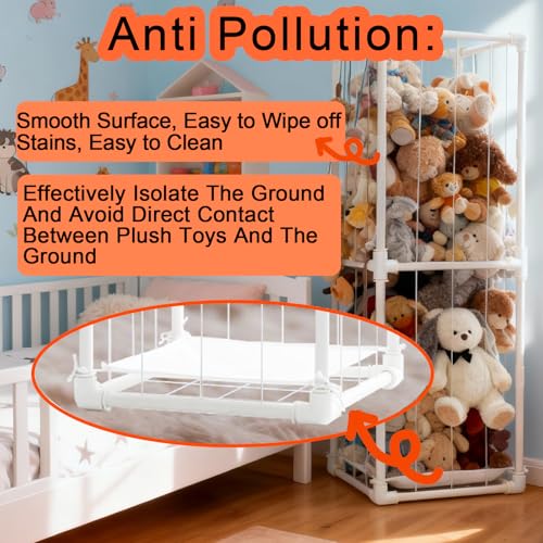 58" Extra Large Stuffed Animal Storage Organizer - Vertical Plush Toy Zoo Cage