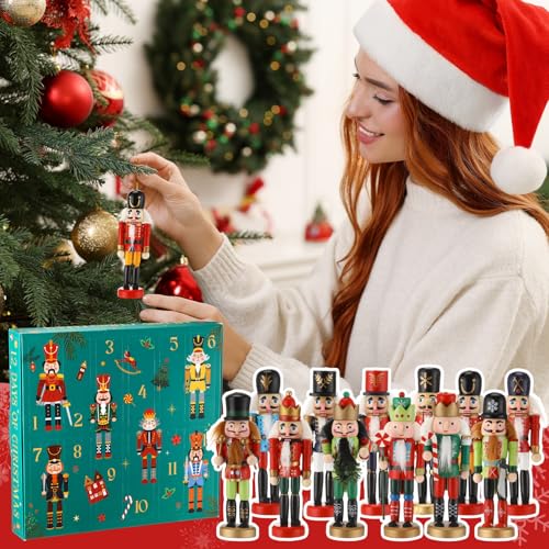 Simgoing Christmas Nutcracker Advent Calendar 2026 - Red & Black Traditional Style