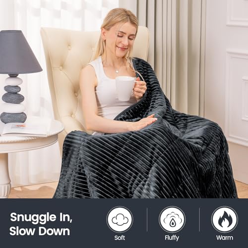 Sherpa Fleece Weighted Blanket 15lbs - Soft & Cozy 48"x72"
