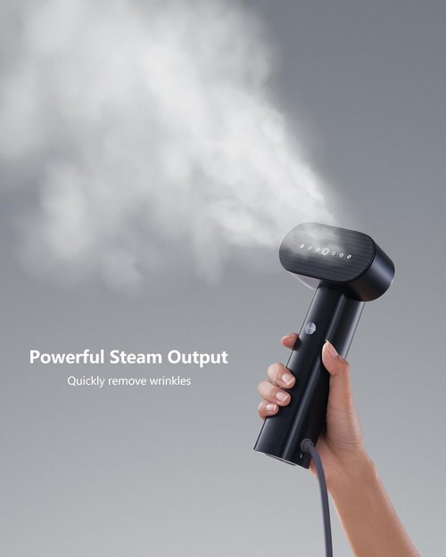 G6 Steamer - Portable 2-in-1 Travel Iron | Lightweight 0.7lbs, 10 Minutes Continuous Steam, 900W (Black)