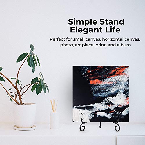 8-Inch Metal Plate Display Stand - Decorative Easel Holder (2 Pack)