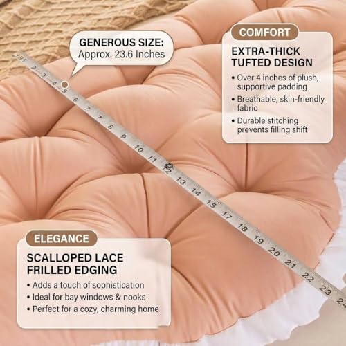 Oversized Bolster Pillow for Bed - Soft Support Cushion (Twin)