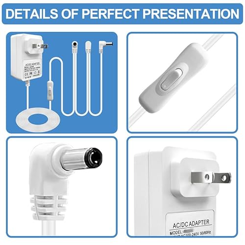 Sigely 4.5V Power Adapter Replacement for Lemax Lighted Village Accessory 74254 94563 94565 for Christmas Halloween Village Lights Micro Lighting Building Decor (3 Output, with 303 Switch)