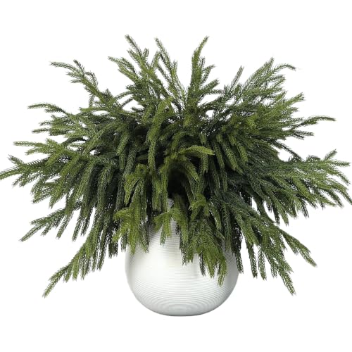 32Pcs 18"Lifelike Touch Artificial Norfolk Pine Branches for Vase