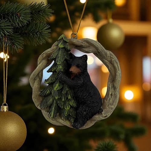 Black Bear Ornaments Set of 3 – Christmas Tree Decorations, The Joy Tree