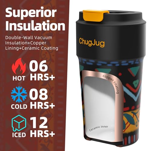 Gypsy Wool 16 oz Travel Coffee Mug with Ceramic Coating Insulated Tumbler